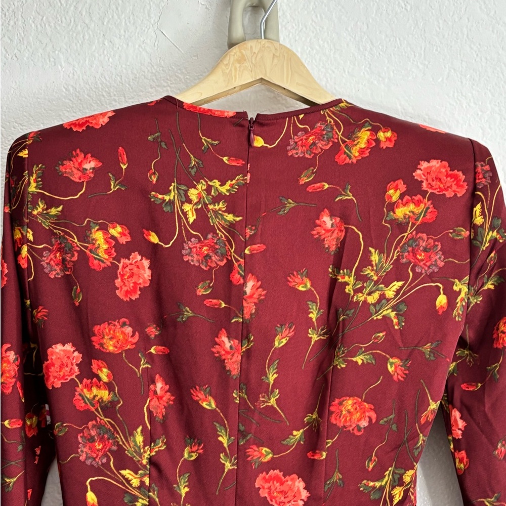 Cinq À Sept Faux Tie Puff Long Sleeve Mini Dress Size: 0 - Picture 4 of 7
